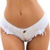 Women Sexy Cut Off Low Waist Denim Jeans Shorts Cheeky Naught Jean Short